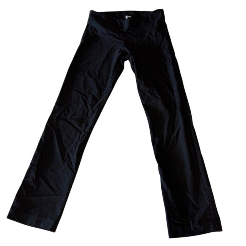 Pineda Womens Black Straight Leg Stretch Trousers Work Pants Size M Made USA